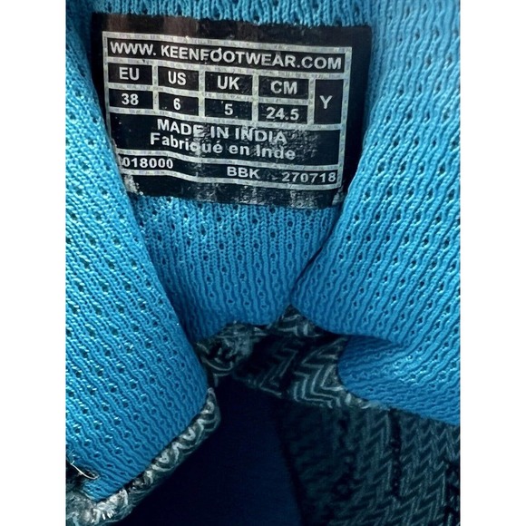 KEEN Hikeport‎ WP Hiking Shoes Black/Blue Jewel Women's US 6 Waterproof - Picture 6 of 6